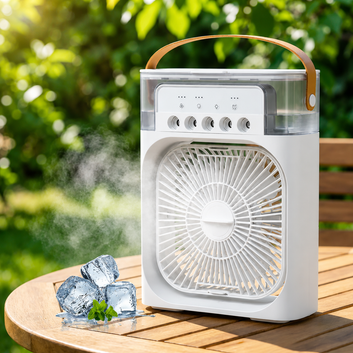 Portable Humidifier Air Cooler Mist Fan Mini Table Fan for Home