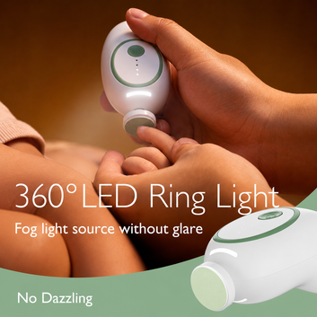 Electric Baby Nail Trimmer – Rechargeable Safe Nail File with 7 Grinding Heads for Newborns, Infants & Toddlers