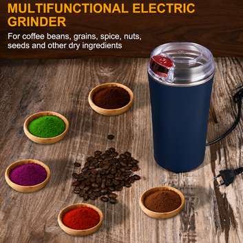 Electric Coffee Grinder – Stainless Steel Multi-Purpose Bean, Spice & Dry Fruit Grinder for Home Kitchen